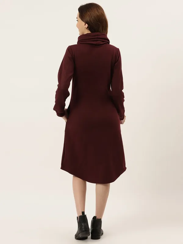 BRINNS_Plus_Size_Hooded_Cowl_Neck_Cuffed_Sleeves_Jumper_Dress