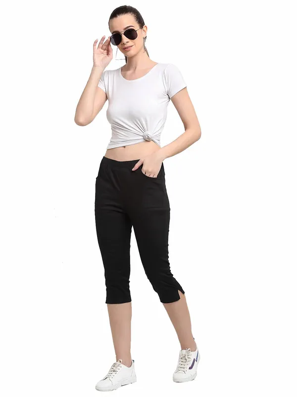 Black_COTTON_Poplin_Lycra_Capris