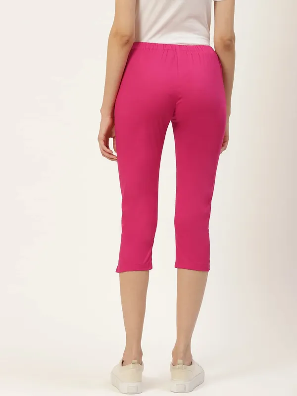 Magenta_COTTON_Poplin_Lycra_Capris