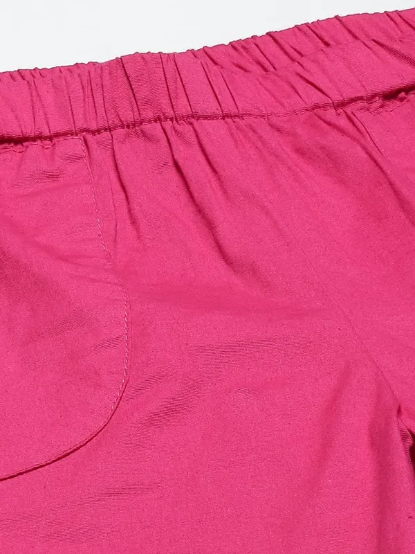 Magenta_COTTON_Poplin_Lycra_Capris