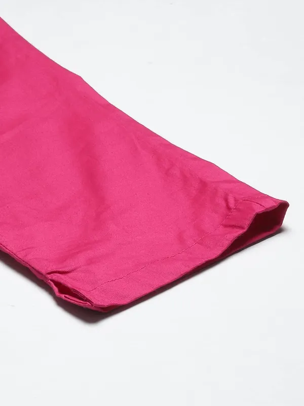 Magenta_COTTON_Poplin_Lycra_Capris