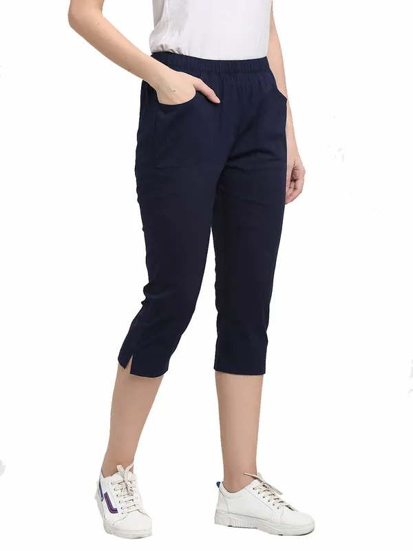 Navy_COTTON_Poplin_Lycra_Capris