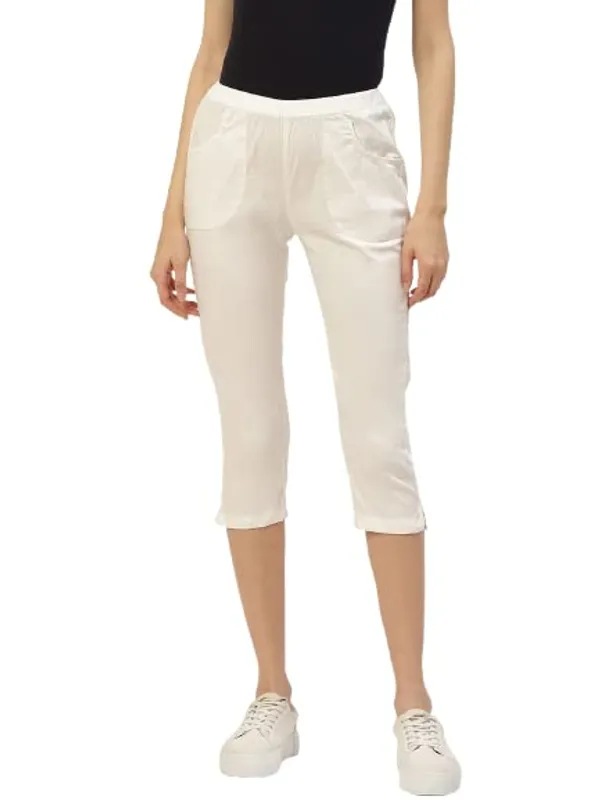 Offwhite_COTTON_Poplin_Lycra_Capris