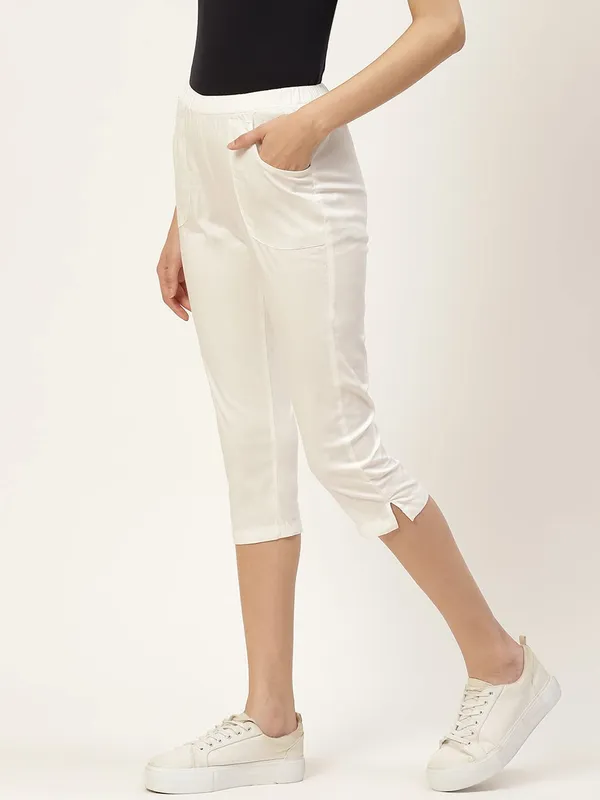 Offwhite_COTTON_Poplin_Lycra_Capris