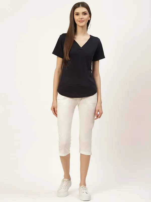 Offwhite_COTTON_Poplin_Lycra_Capris