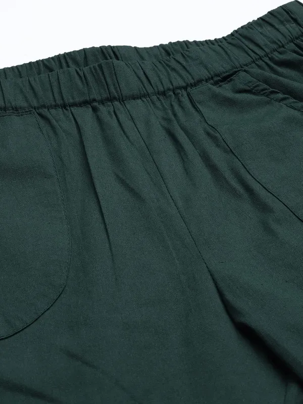 Teal_COTTON_Poplin_Lycra_Capris