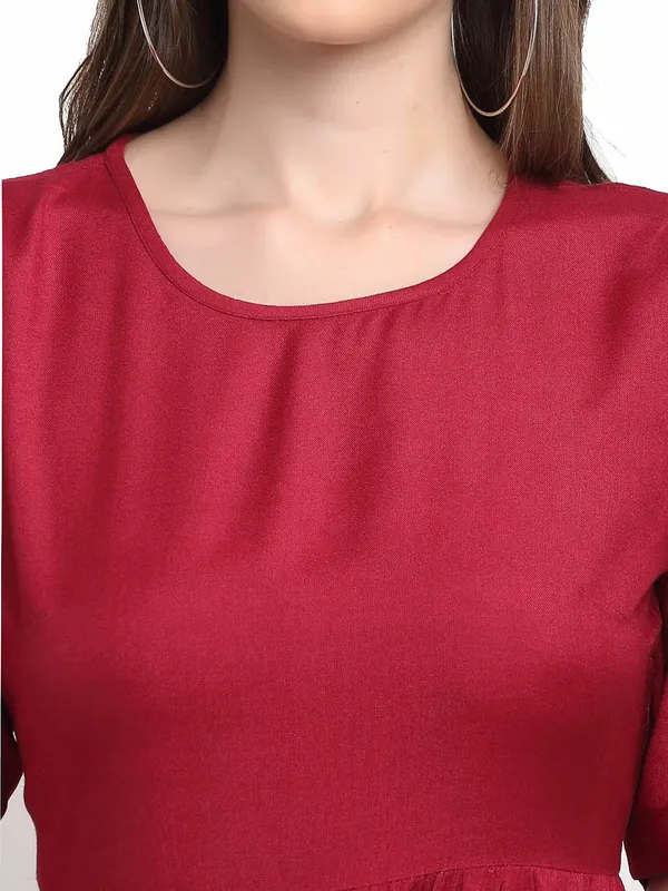 Maroon_Rayon_Solid_Dresses