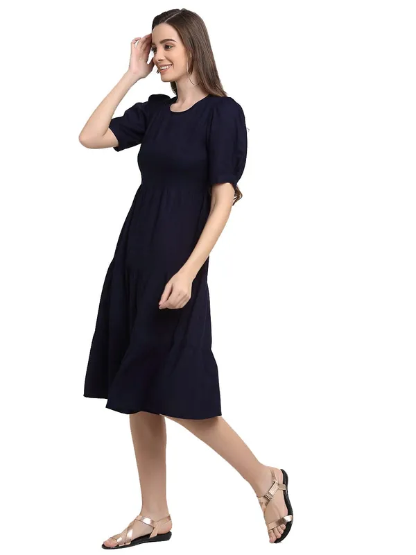 Navy_Rayon_Solid_Dresses