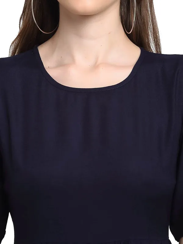 Navy_Rayon_Solid_Dresses