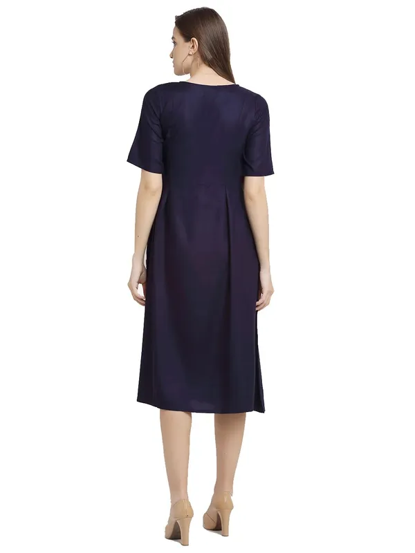 Navy_Rayon_Solid_Dresses