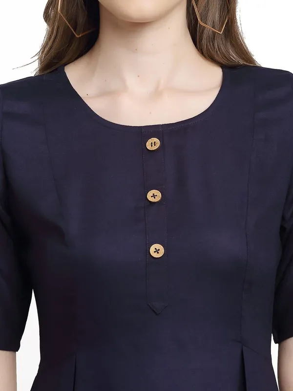 Navy_Rayon_Solid_Dresses