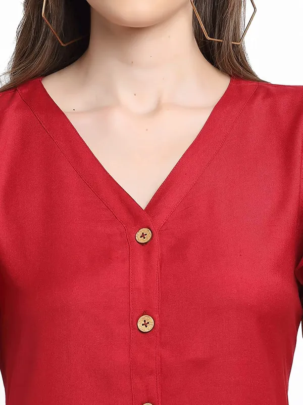 Maroon_Rayon_Solid_Dresses