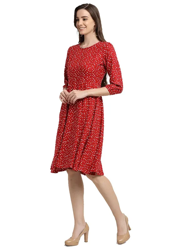 Black_Polka_Rayon_Print_Dresses_For_Women