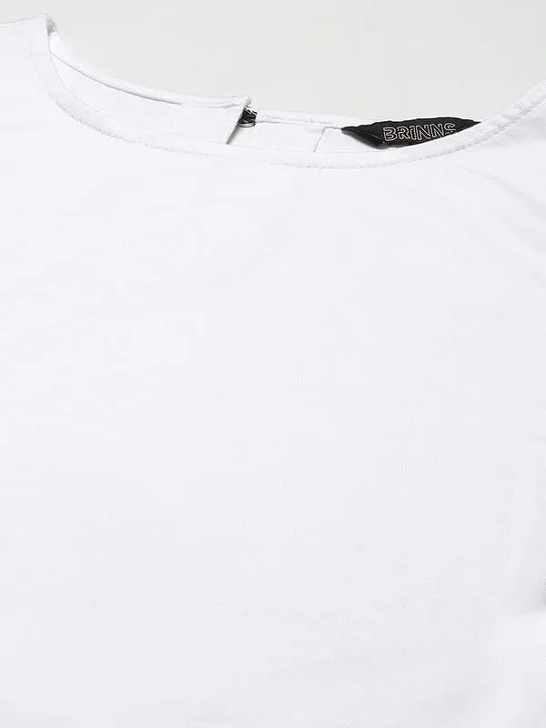 White_Cotton_Blend_Single_Jersey_Dresses