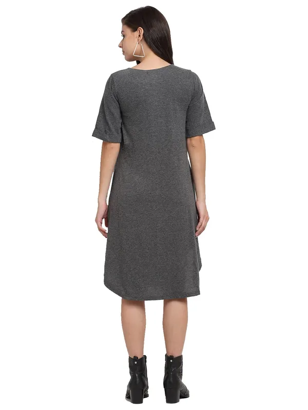 Purple_Solid_Pure_Cotton_A-Line_Midi_Dress