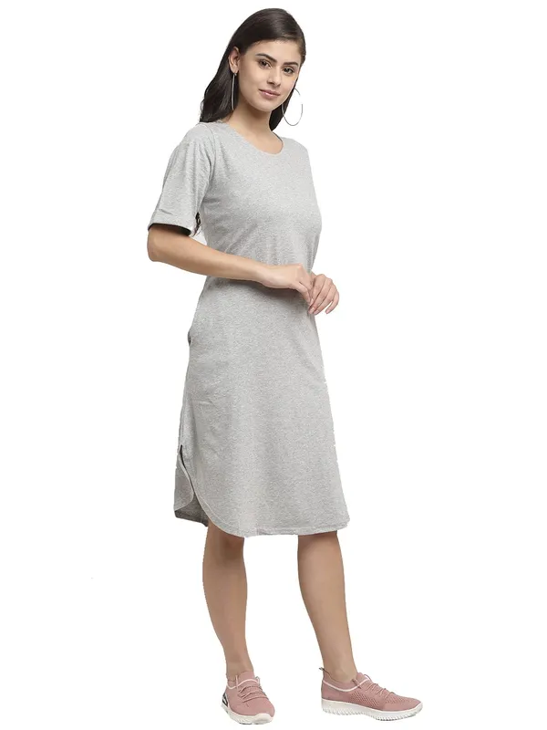 Purple_Solid_Pure_Cotton_A-Line_Midi_Dress