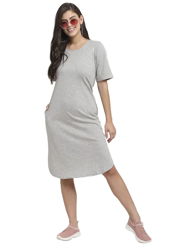Purple_Solid_Pure_Cotton_A-Line_Midi_Dress