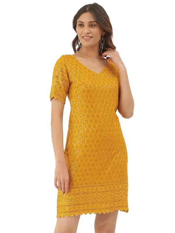 Mustard_Rayon_Sequinn_Dresses