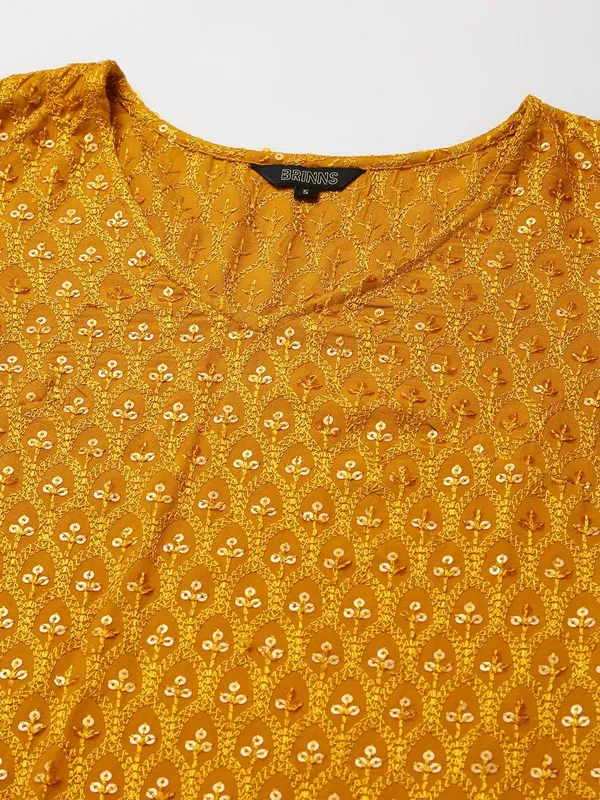 Mustard_Rayon_Sequinn_Dresses