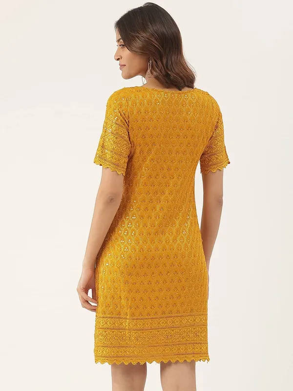 Mustard_Rayon_Sequinn_Dresses