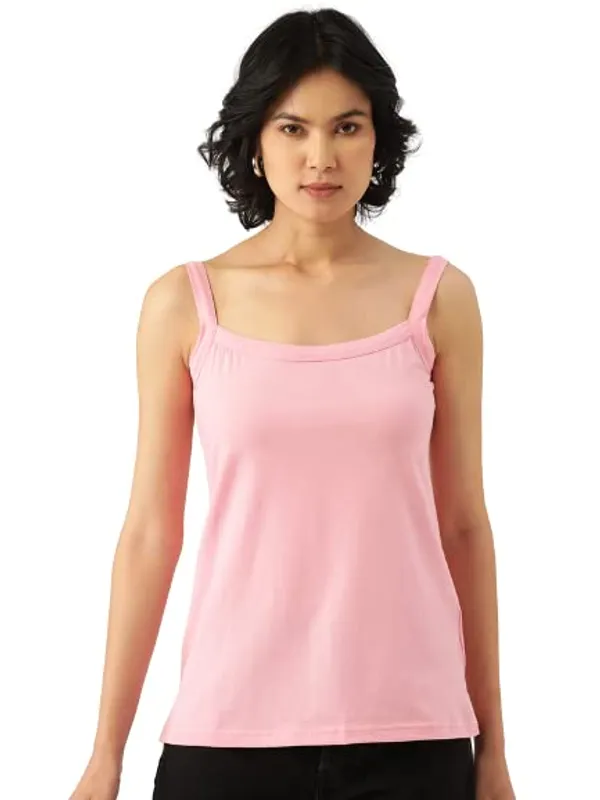 Pink_Cotton_Lycra_Camisoles