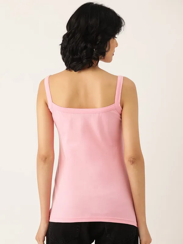 Pink_Cotton_Lycra_Camisoles