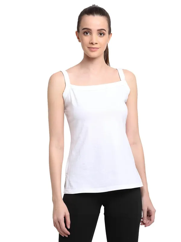 White_Cotton_Lycra_Camisoles