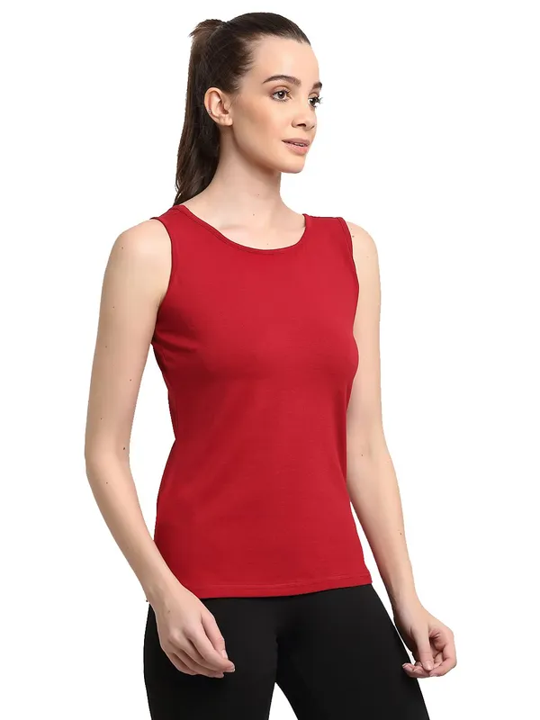 Maroon_Cotton_Lycra_Camisoles