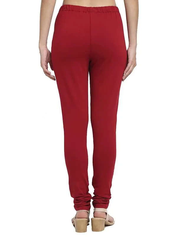 Maroon_Cotton_Lycra_Leggings