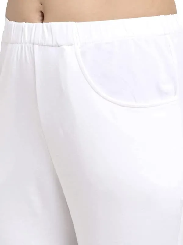 White_Cotton_Lycra_Leggings