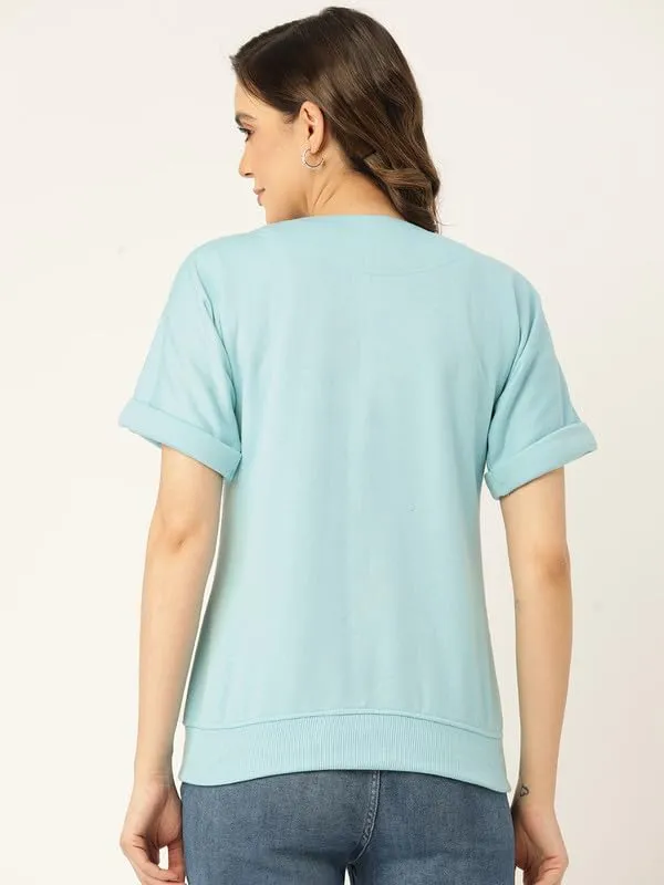 BRINNS_Women_Solid_Half_Sleeves_Cotton_Front_Zip_Fleece_Jacket