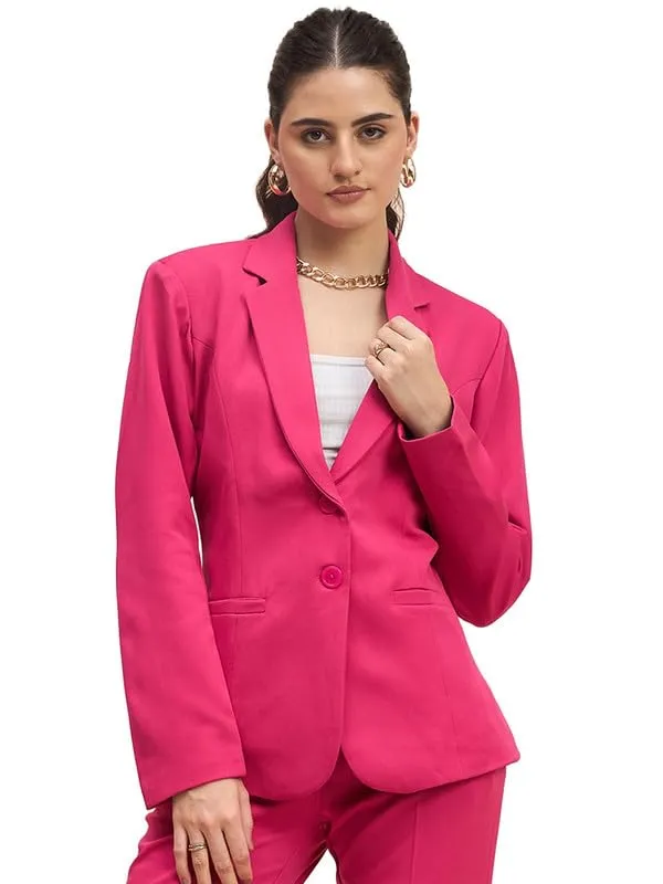 Hotpink_Polyester_Lycra_Blazers