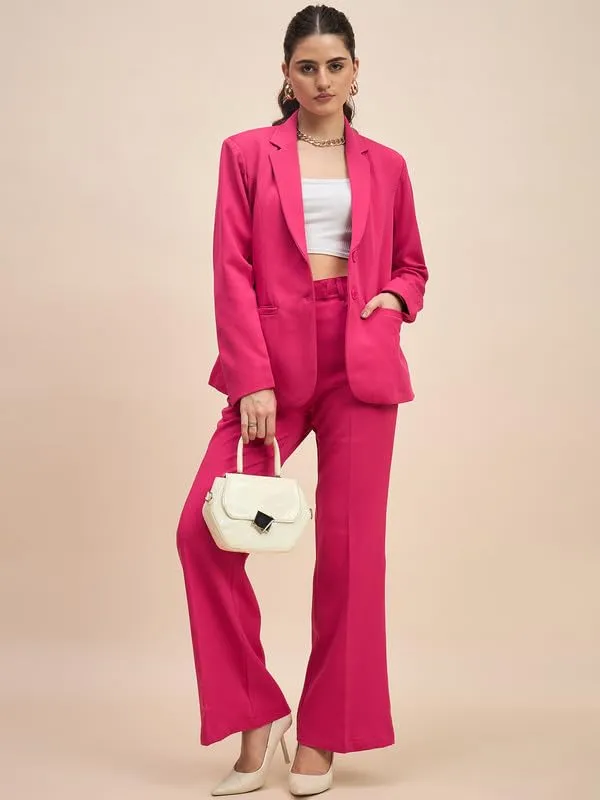 Hotpink_Polyester_Lycra_Blazers