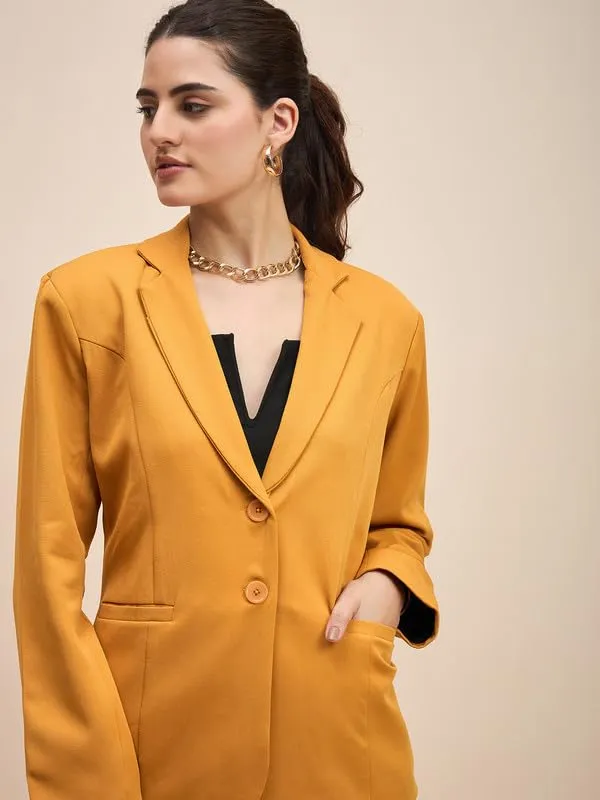 Mustard_Polyester_Lycra_Blazers
