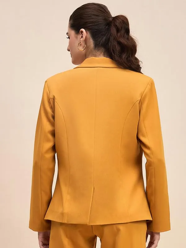 Mustard_Polyester_Lycra_Blazers