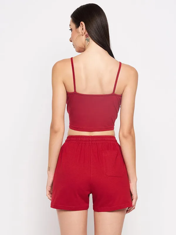 Maroon_Cotton_Lycra_Co-Ords