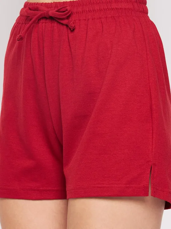 Maroon_Cotton_Lycra_Co-Ords