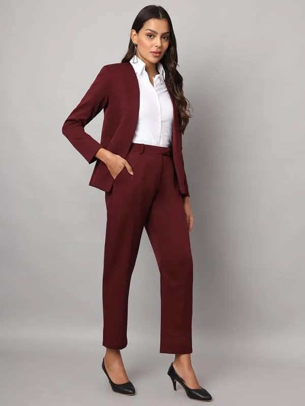 Burgundy_Polyester_Lycra_Suits