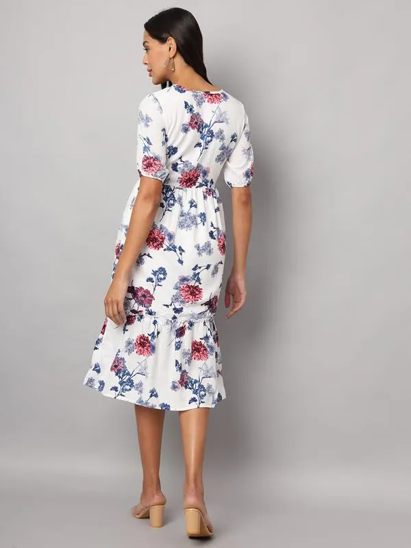 Polka_Dot_Print_Puff_Sleeve_Fit_&_Flare_Midi_Dress