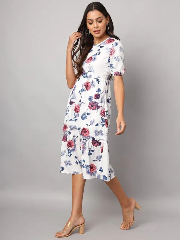 Polka_Dot_Print_Puff_Sleeve_Fit_&_Flare_Midi_Dress