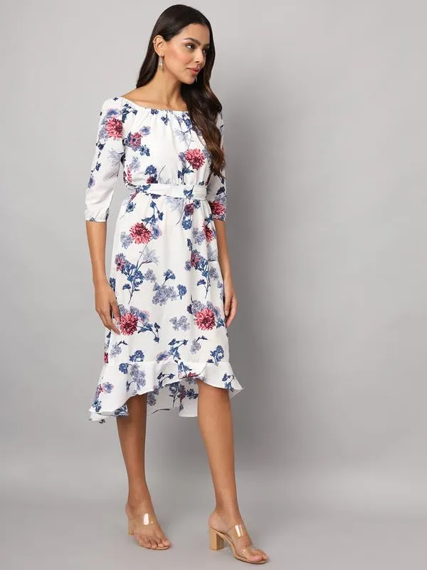 Multi_Print_Polyester_Print_Dresses
