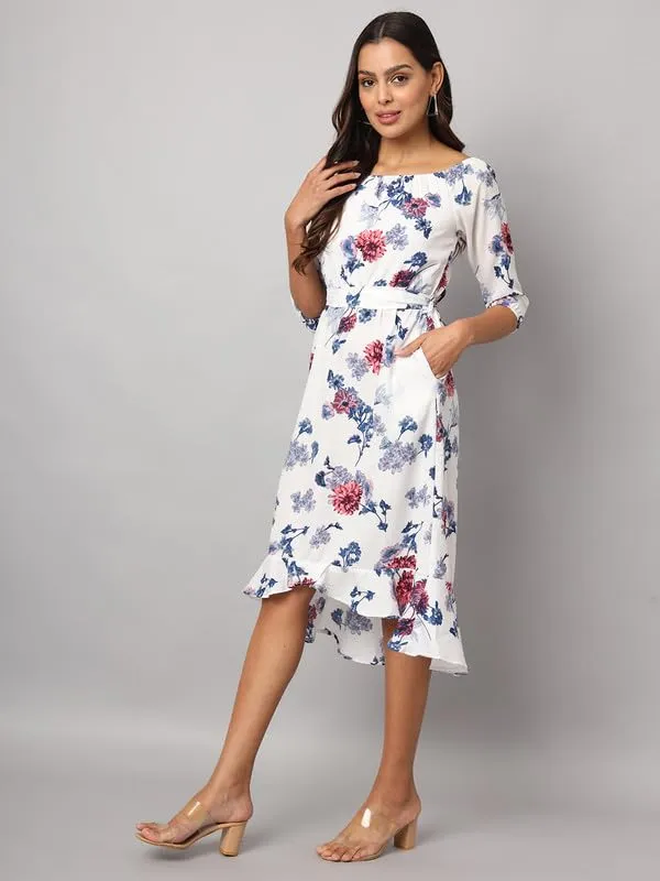 Multi_Print_Polyester_Print_Dresses