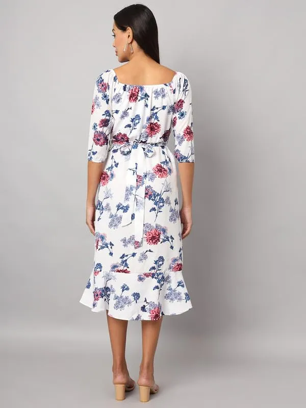 Multi_Print_Polyester_Print_Dresses