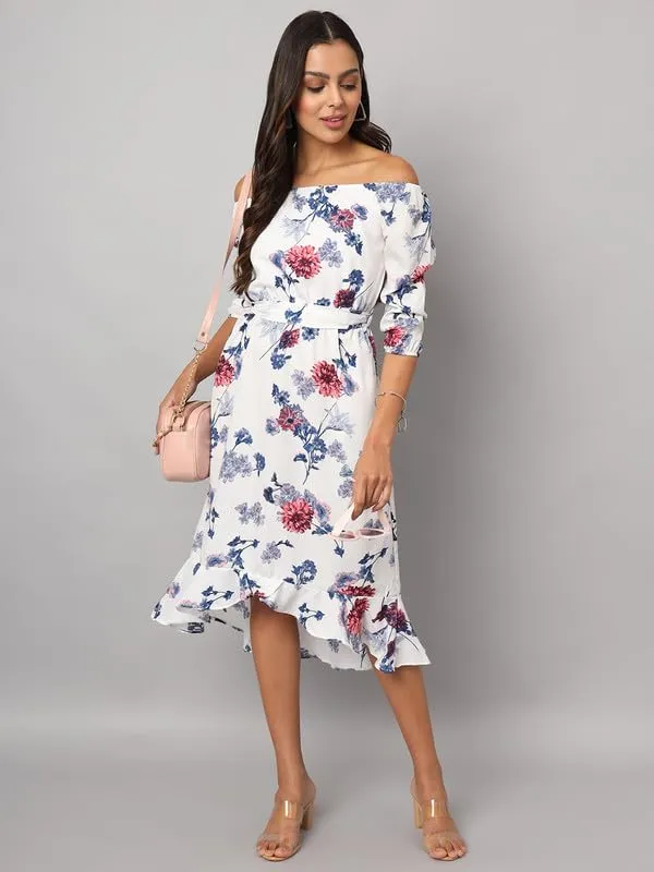 Multi_Print_Polyester_Print_Dresses