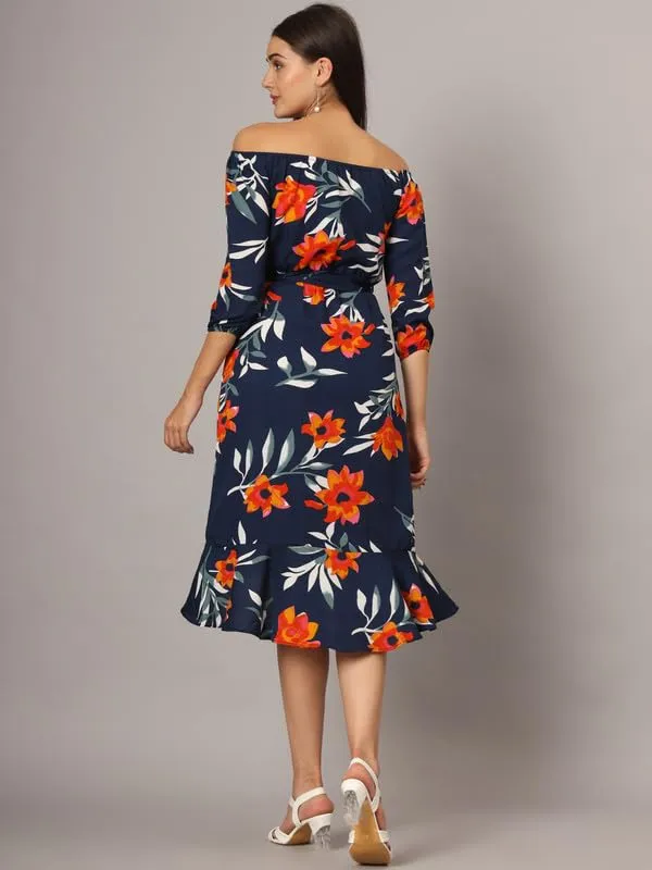 Multi_Print_Polyester_Print_Dresses