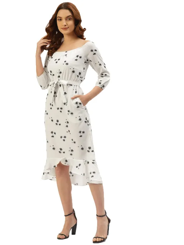 Whiteprint_Polyester_Print_Dresses