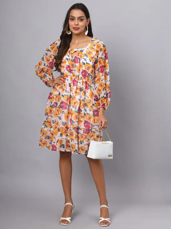 Multi_Coloured_Georgette_Dresses