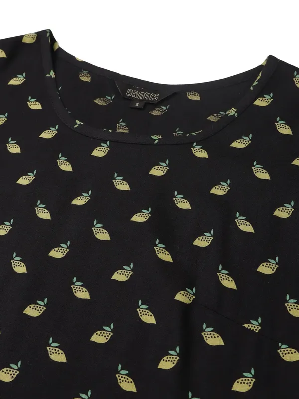 Black_&_Yellow_A-Line_Midi_Dress