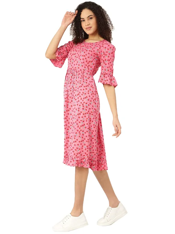 BRINNS_Pink_Midi_Dress