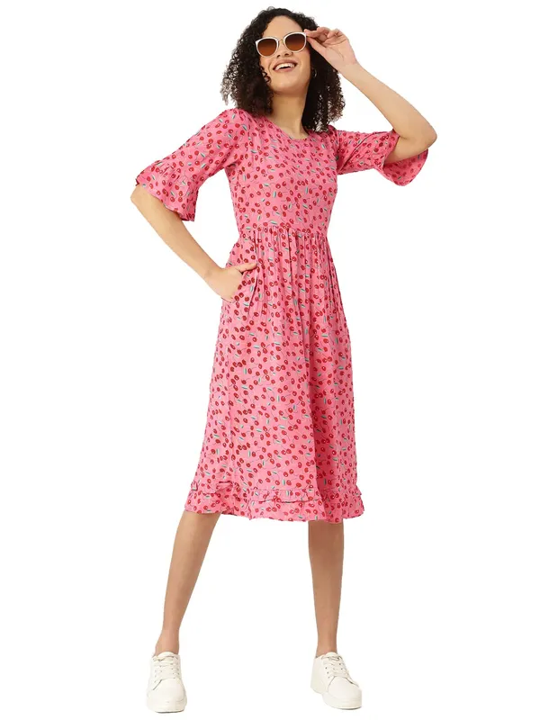 BRINNS_Pink_Midi_Dress